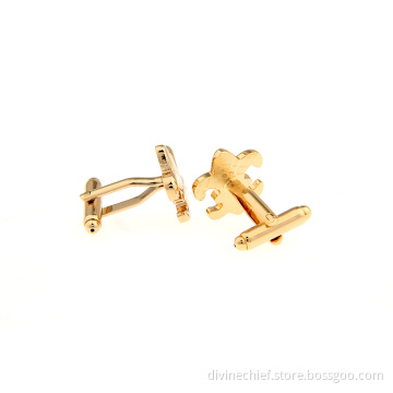 Customized Skeleton Golden Pattern Cufflinks Luxury Man Cufflinks For Shirt
